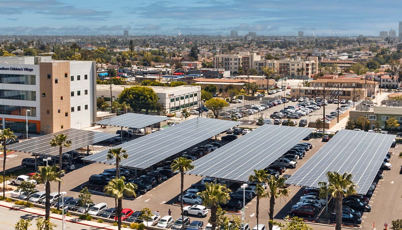 Solar panels were installed at the MemorialCare campus in Long Beach, which produces more on-site energy and sustainably reduces energy bills.