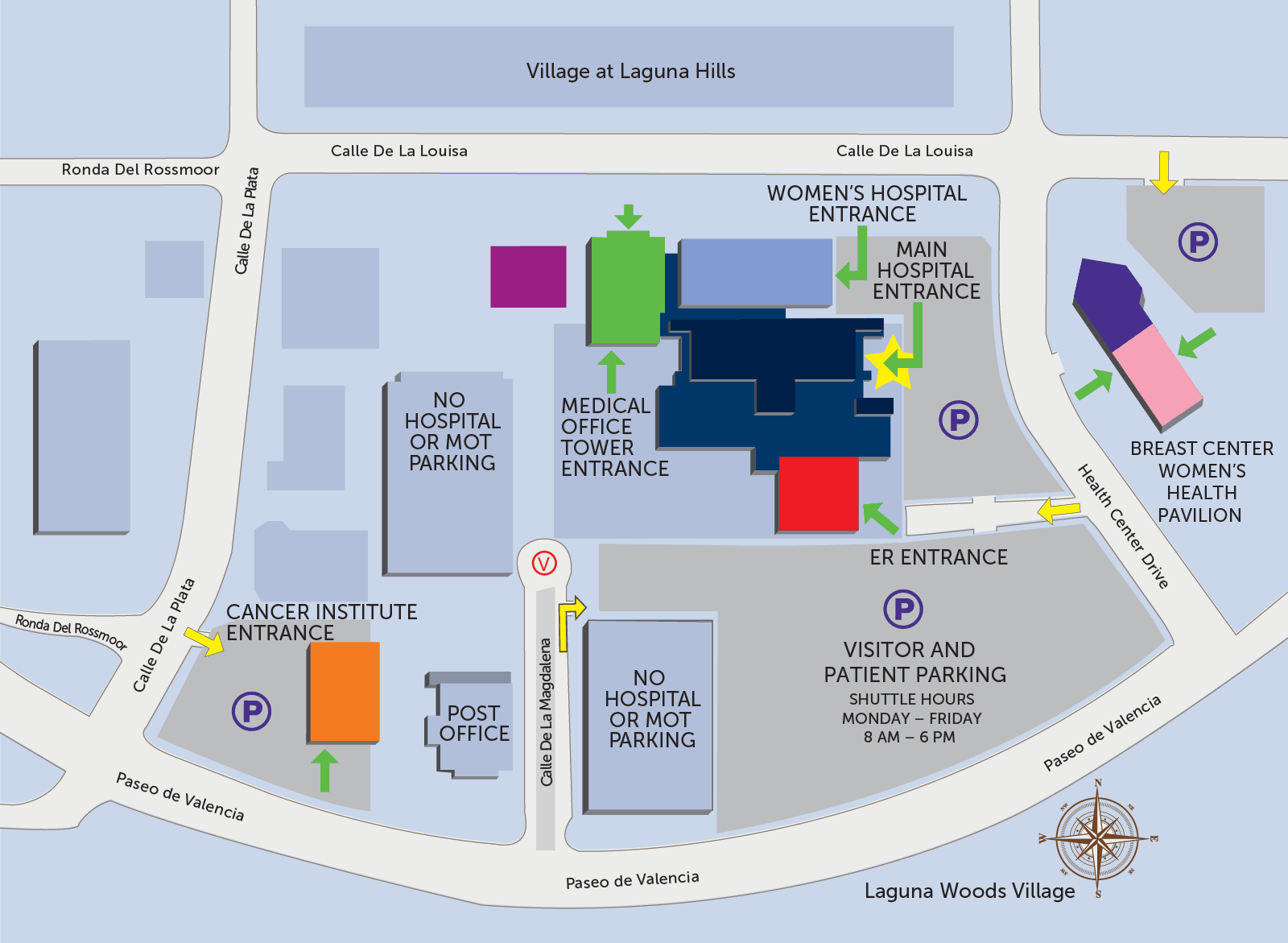 Saddleback Medical Center Campus Map